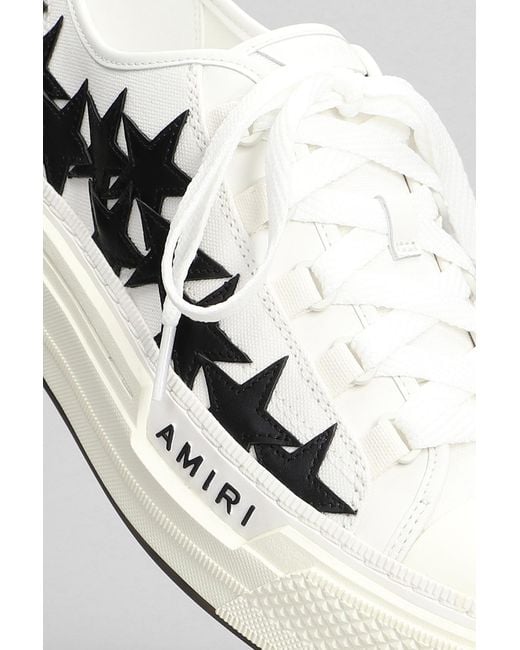 Amiri White Stars Court Canvas Sneakers for men
