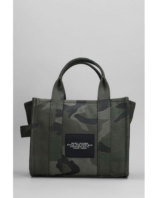 Marc Jacobs Gray The Small Tote Tote In Camouflage Cotton