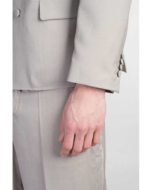 DANILO PAURA Gray Cassel Blazer In Taupe Wool for men