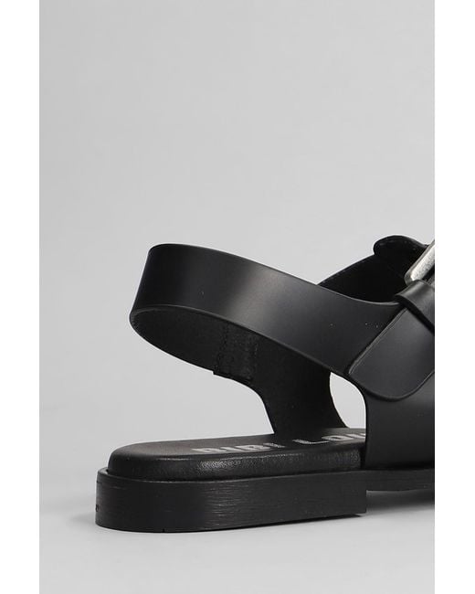 Sandali flats Jenna in Pelle Nera di Bibi Lou in Black