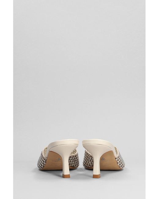 Carrano Natural Slipper-mule In Beige Suede And Leather