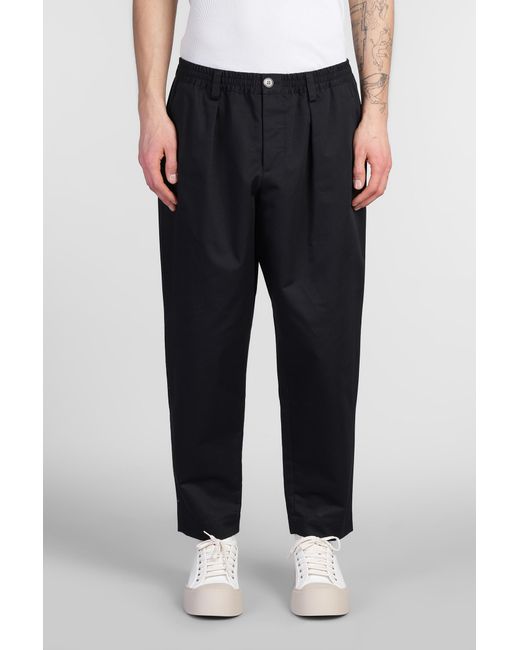 Pantalone in Cotone Nero di Marni in Black da Uomo