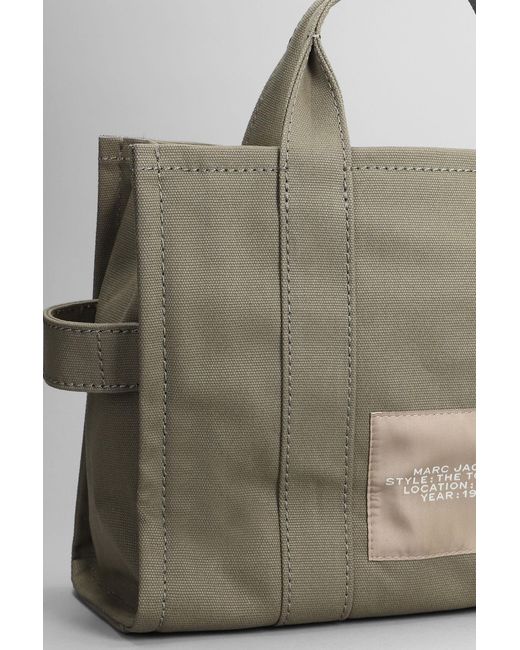 Marc Jacobs Gray The Medium Tote Tote In Green Cotton