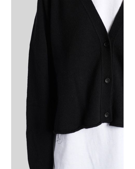 Cardigan in Lana Nera di Laneus in Black