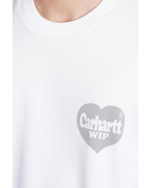 T-Shirt in Cotone Bianco di Carhartt in White da Uomo