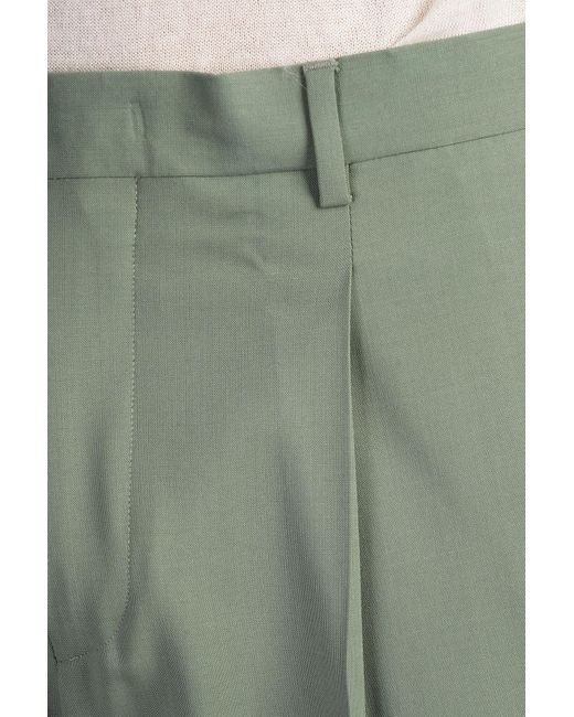 A PAPER KID Pants In Green Wool for men