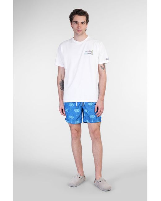 Beachwear Lighting in Poliestere Blu di Mc2 Saint Barth in Blue da Uomo