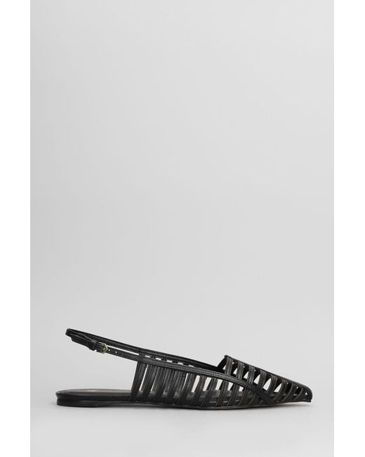 Ballerine in Pelle Nera di Carrano in Black