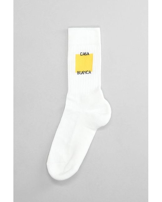 Calzini in Cotone Bianco di Casablanca in White da Uomo