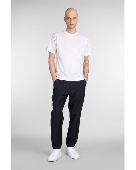 Pantalone George in Lana Nera di Low Brand in Black da Uomo