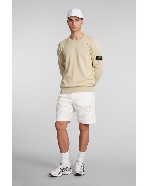 Maglia in Cotone Beige di Stone Island in Natural da Uomo