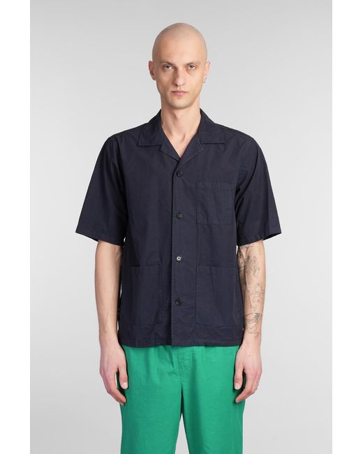 Camicia Ago in Cotone Blu di Aspesi in Blue da Uomo