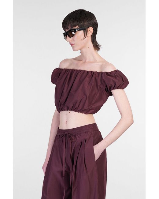 Topwear Whitely Top in Poliestere Bordeaux di ANDAMANE in Purple