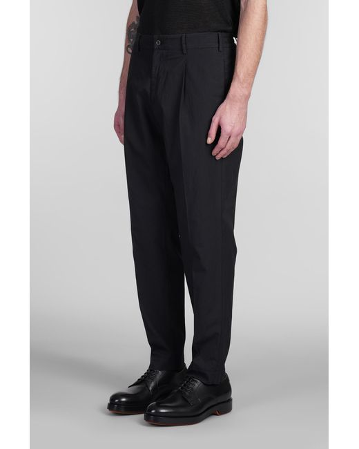 Pantalone Irno evo in Cotone Nero di Santaniello in Black da Uomo