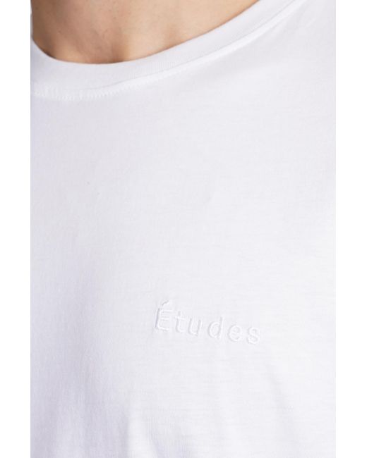 T-Shirt in Cotone Bianco di Etudes Studio in White da Uomo
