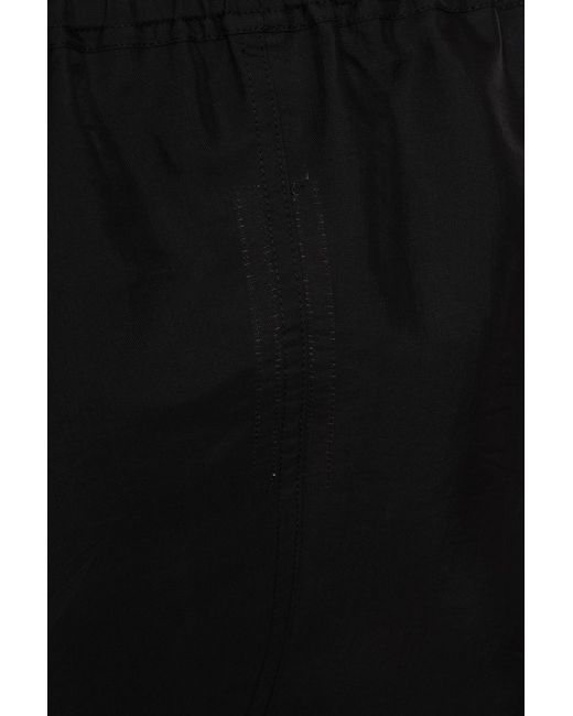 Rick Owens Long Boxers Shorts In Black Silk for men