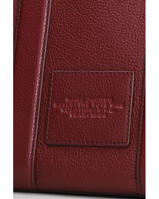Marc Jacobs Red The Small Tote Tote In Bordeaux Leather