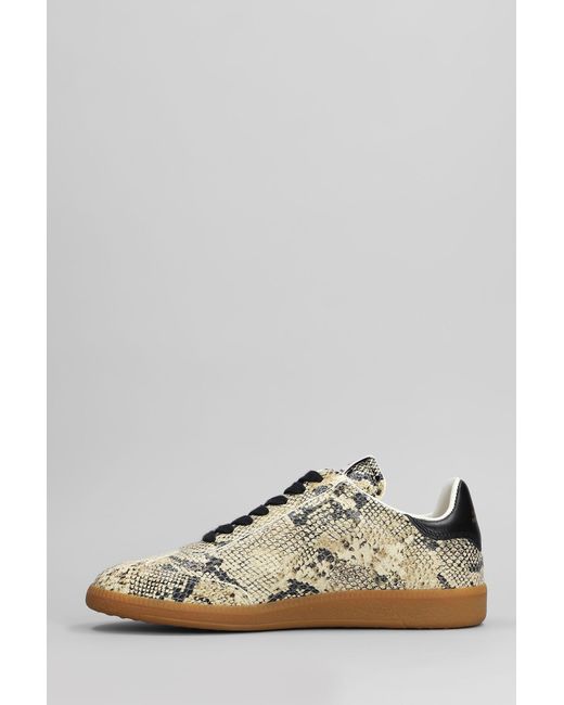 Sneakers Kaycee in Pelle Beige di Isabel Marant in Natural