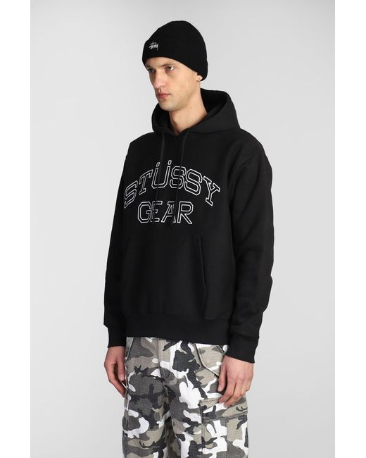 Felpa in Nylon Nero di Stussy in Black da Uomo