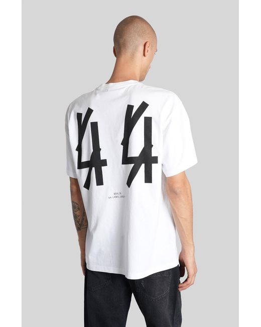 44 Label Group T-shirt In White Cotton for men