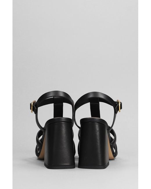 Lola Cruz Gaia 90 Sandals In Black Leather