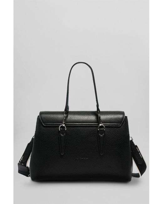 Borsa a spalla Quiny medium in Pelle Nera di Secret Pon-pon in Black