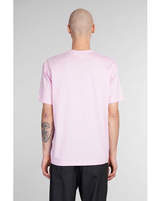 T-Shirt in Cotone Rosa di Comme des Garçons in White da Uomo