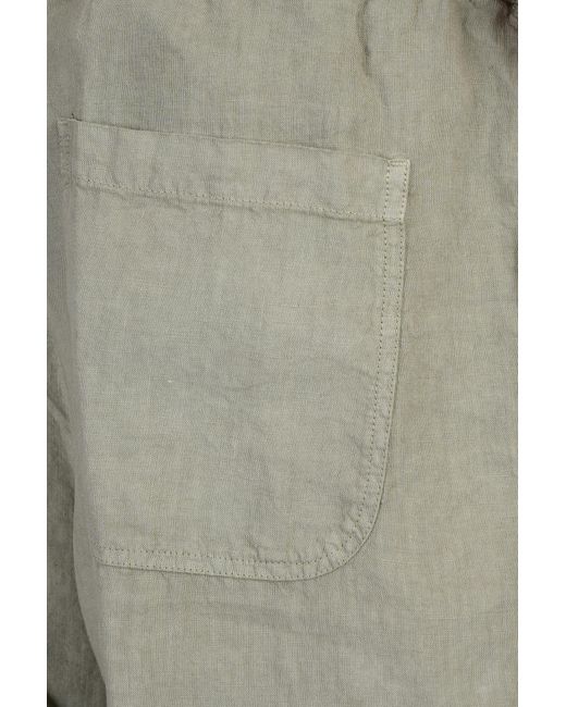 Shorts in lino Verde di 120 in Green da Uomo