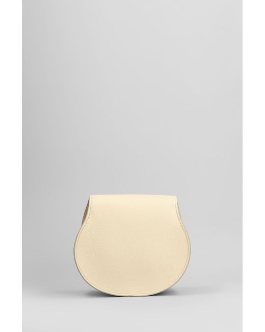 Borsa a spalla Marcie small in Pelle Beige di Chloé in Natural