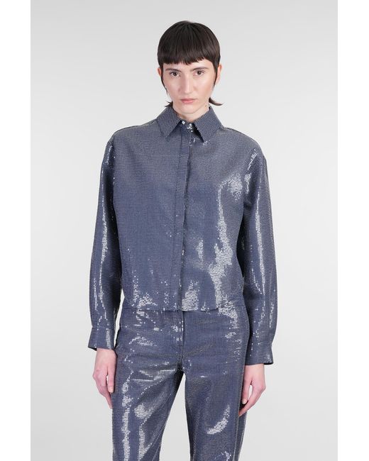 Camicia in Cotone Blu di MVP WARDROBE in Blue