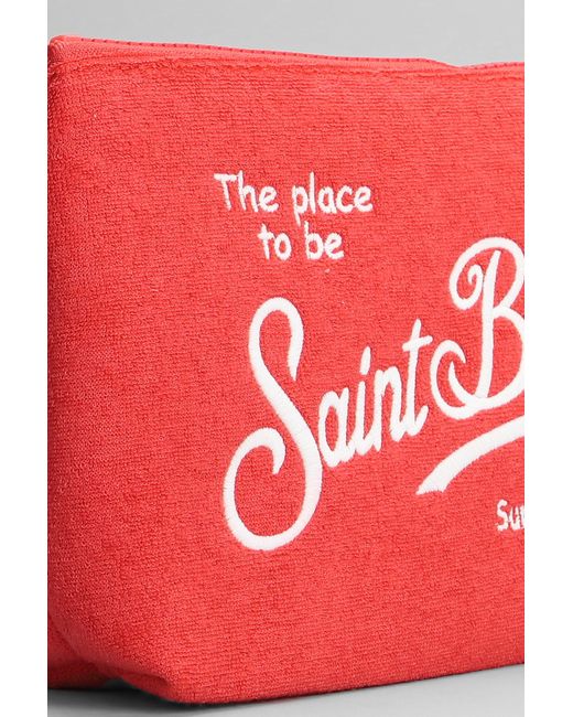Mc2 Saint Barth Aline Sponge Clutch In Red Polyester