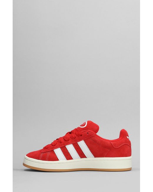 Adidas Campus 00s Sneakers In Red Suede