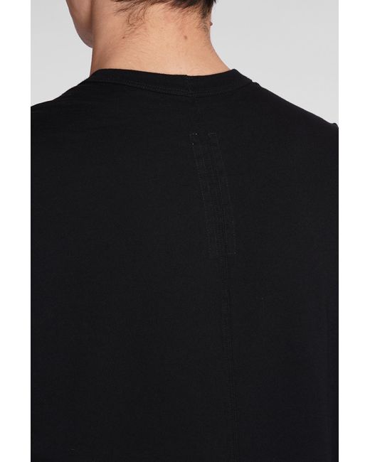 Rick Owens Short Level T T-shirt In Black Cotton for men