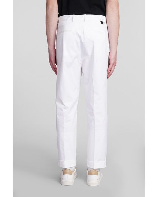 Low Brand Kim Pants In White Cotton for men