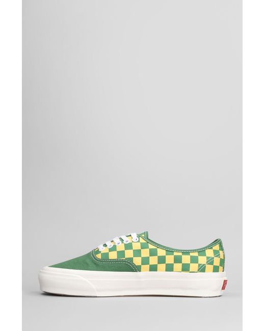 Vans Lx Authentic Reissue Sneakers In Green Canvas for men