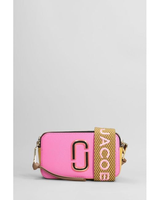 Marc Jacobs The Snapshot Shoulder Bag In Rose-pink Leather