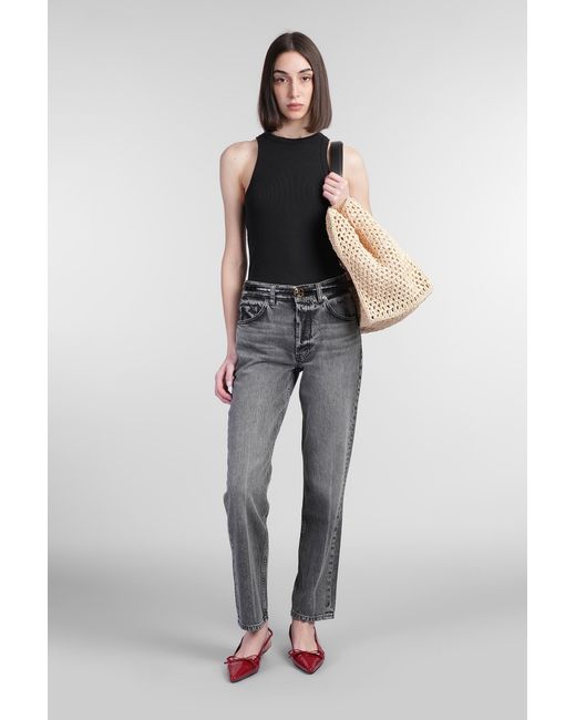 Canotta Eva in Cotone Nero di Anine Bing in Black