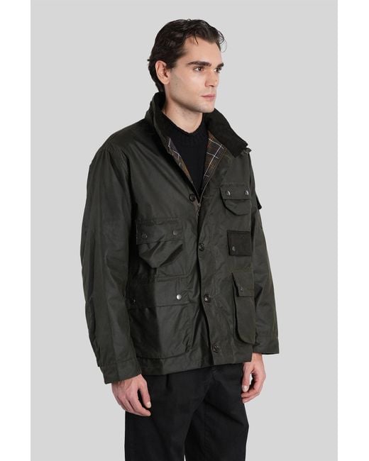 Barbour Black Editor Wax Casual Jacket for men