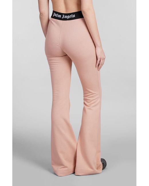 Palm Angels Pants In Rose-pink Cotton