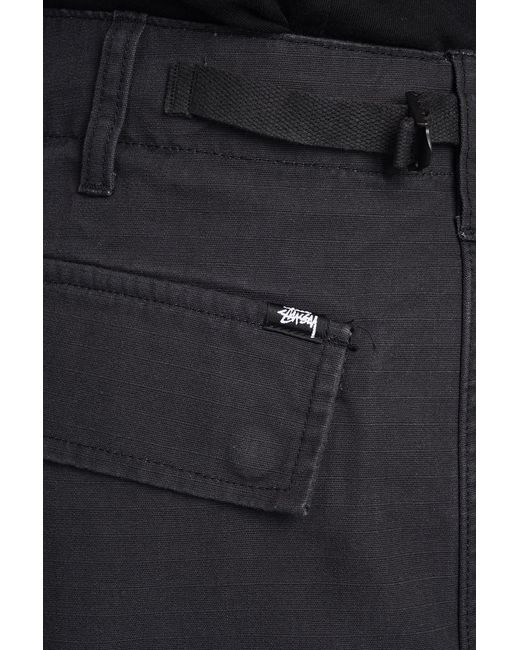 Pantalone in Cotone Nero di Stussy in Black da Uomo