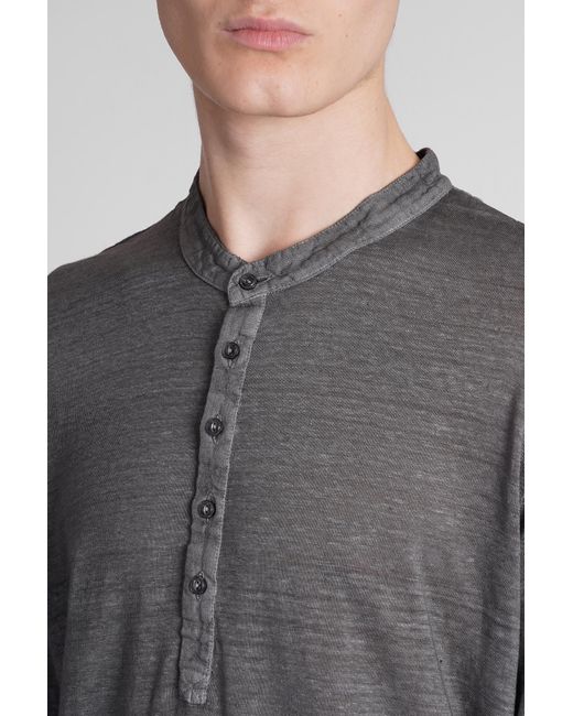 120 Gray T-shirt In Grey Linen for men