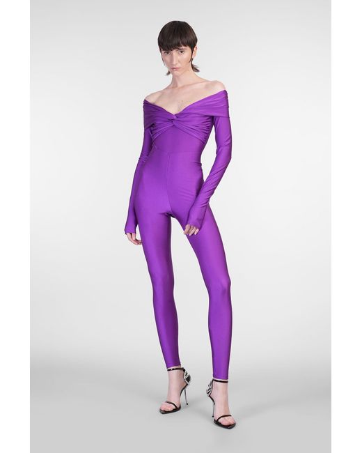 Leggings Holly 80 S in Poliammide Viola di ANDAMANE in Purple