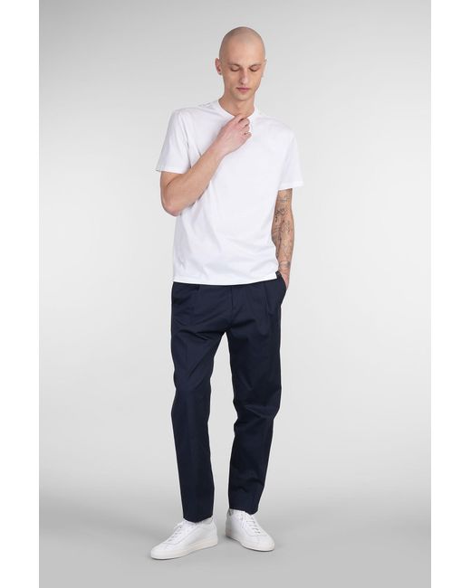 Pantalone Kim in Cotone Blu di Low Brand in Blue da Uomo