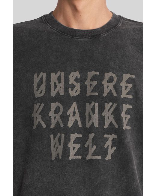 44 Label Group Gray T-shirt In Grey Cotton for men