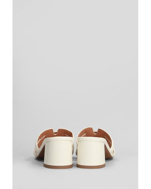 Bibi Lou Holly Slip On Block Heel Padded Mules Nude