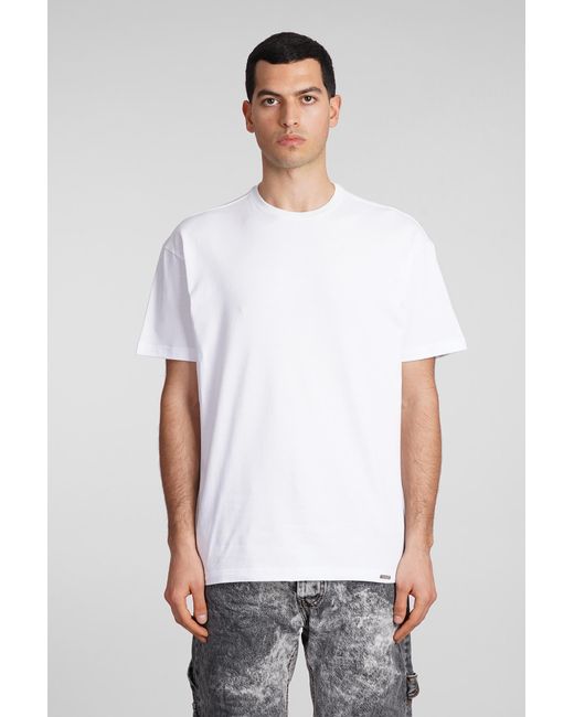 State of Order Fettuccia T-shirt In White Cotton for men