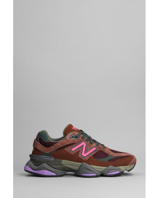 Sneakers 9060 in Camoscio e Tessuto Marrone di New Balance in Multicolor da Uomo