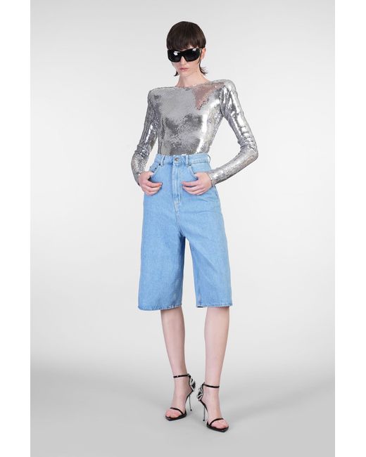 Body in viscosa Argento di Fiorucci in Metallic