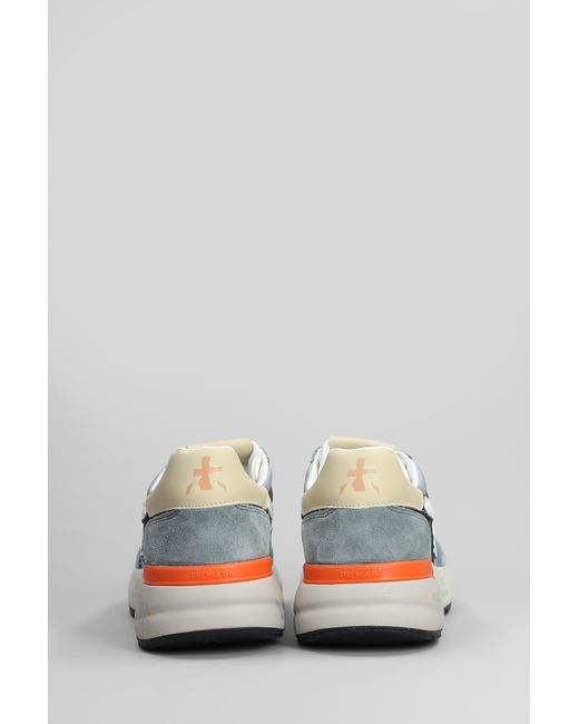 Sneakers Mick in Camoscio e Tessuto Grigio di Premiata in White da Uomo