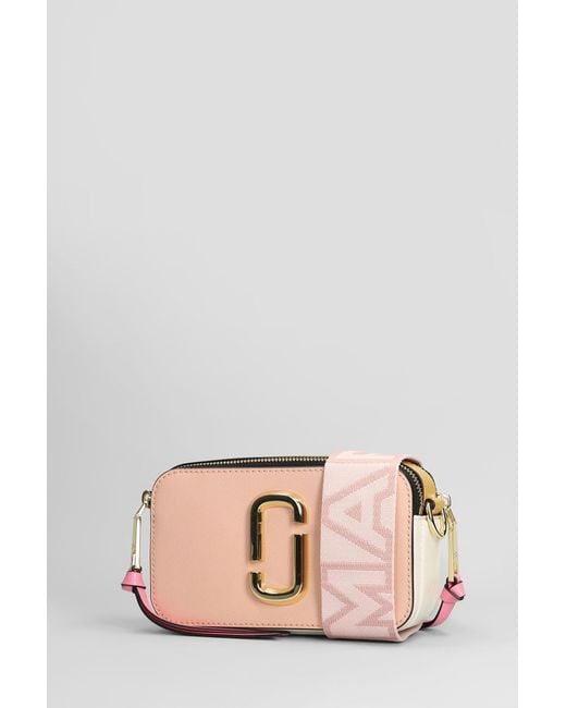 Marc Jacobs Snapshot Shoulder Bag In Rose-pink Leather